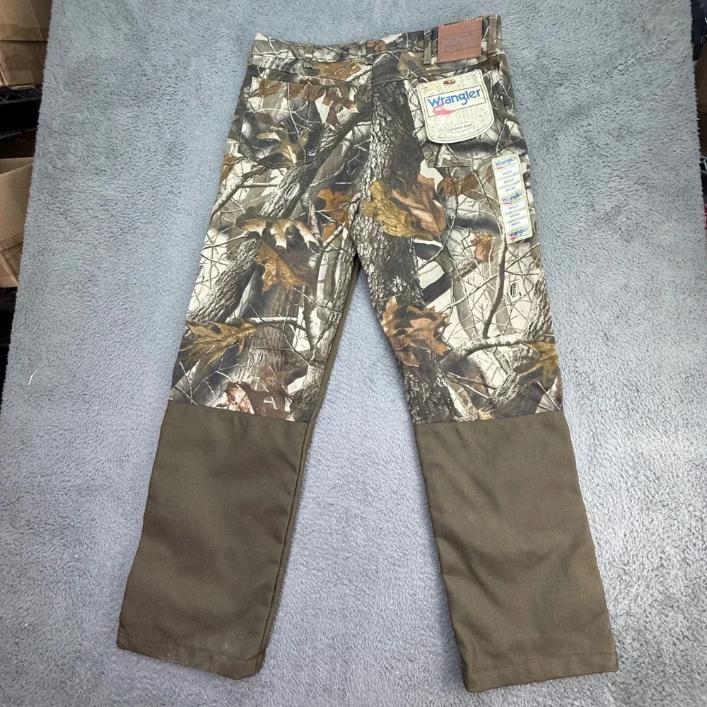 Wrangler Upland Pants Mens 36x30 Camo Cordura Brush Guard Hunting Relaxed Fit